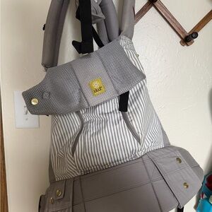 Lille Gray Striped Baby Bag